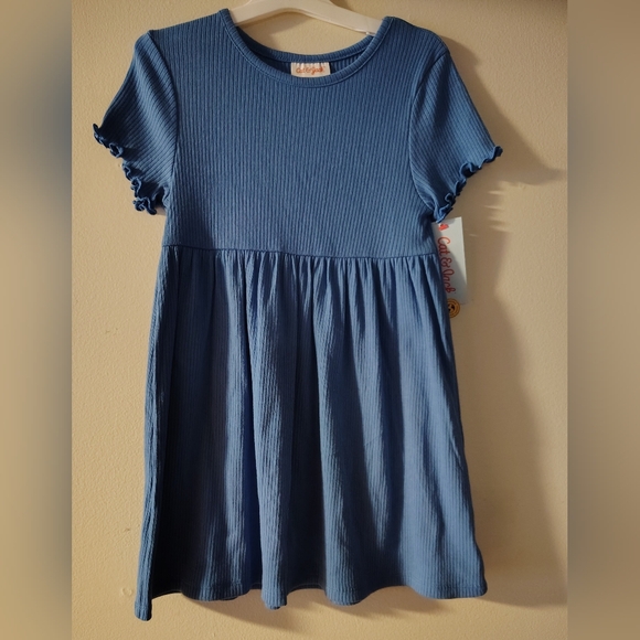 (2) NEW 5T Navy Blue And Light Blue Short Sleeve Dresses. - Picture 2 of 3